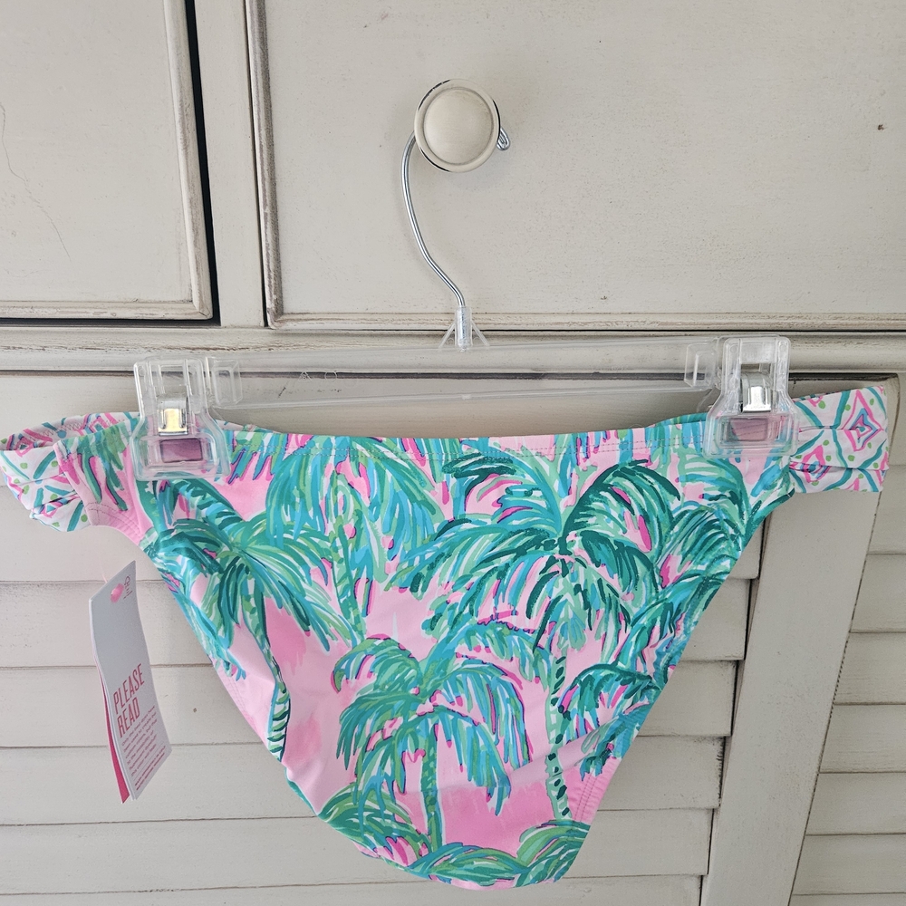 Lilly Pulitzer Pink and Green Tropical Bikini Bottom. Suite Views Pattern. New. - Picture 2 of 3